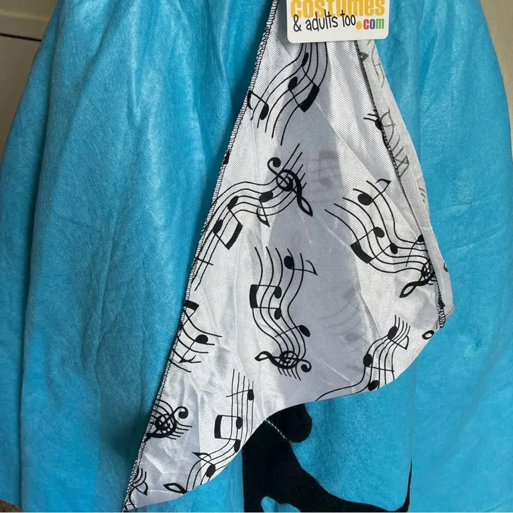 Teal color 50’s style full circle felt Poodle skirt Size one size